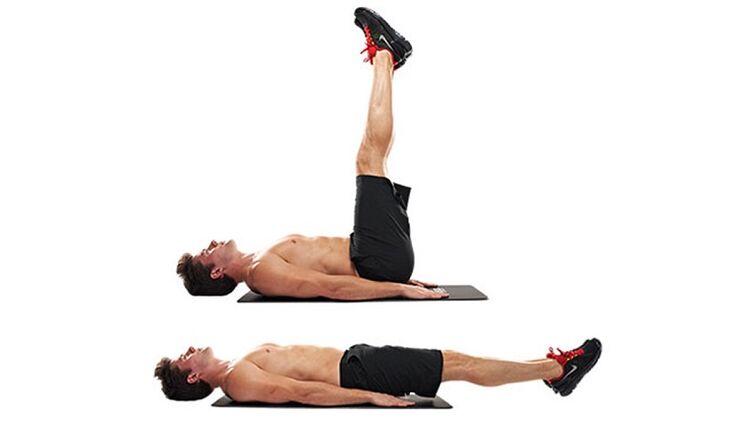 lifting legs to slim hips and abdomen