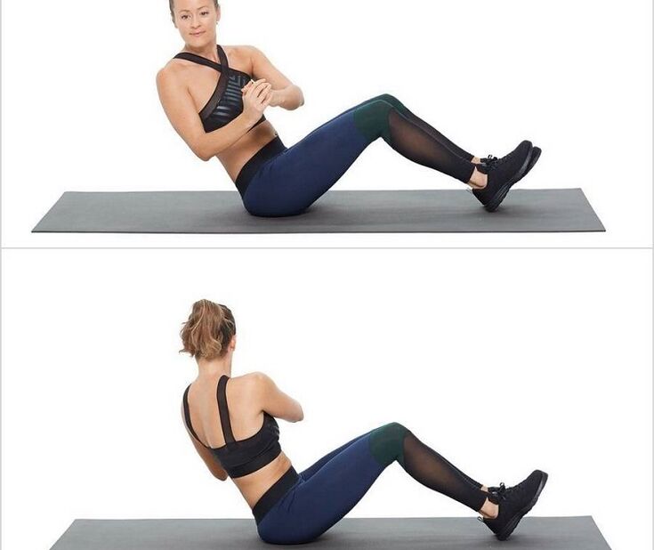 twisting the seat to slim the hips and abdomen